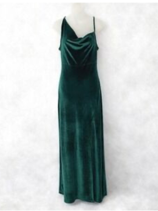 Sbetro Dresses & Skirts - SBetro Emerald Velvet Cowl Neck Maxi Dress ladies medium